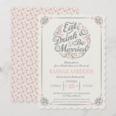 Eat Drink and Be Married ブライダルシャワー招待状 招待状 (正面/裏面)