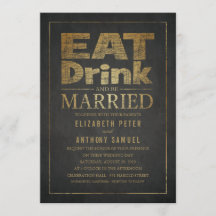 Eat Drink and Be Married ユニーク ゴールド ルック ウェディング