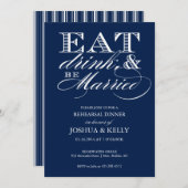 Eat, Drink, and Be Married リハーサル招待状 招待状 (正面/裏面)