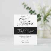 Eat, Drink, and Be Married 結婚式 御礼カード サンキューカード (スタンド正面)