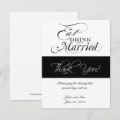 Eat, Drink, and Be Married 結婚御礼カード サンキューカード (正面/裏面)