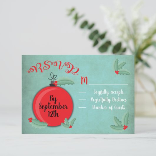 Eat Drink and Be Married 返信カード (スタンド正面)