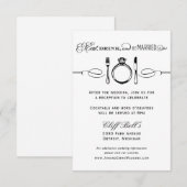 Eat Drink and Be Married 黒の結婚式の披露宴 招待状 (正面/裏面)