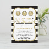 Eat Drink and Be Married Invitation, Faux Gold 招待状 (スタンド正面)