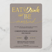 Eat, Drink, and be Married Wedding Celebration 箔招待状 (正面)