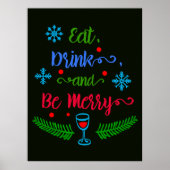 Eat Drink And Be Merry クリスマス ホリデー ZSSPG ポスター (正面)