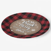 Eat Drink and be Merry パーソナライズされたクリスマス ペーパープレート (アングル)