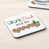 Eat, Drink and be Merry Christmas コースター (左側)