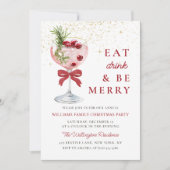 Eat Drink and Be Merry Christmas Cocktail Party 招待状 (正面)