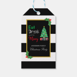 Eat Drink And Be Merry Christmas Party ギフトタグ