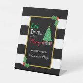 Eat Drink And Be Merry Christmas Party 台座サイン (正面)