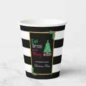 Eat Drink And Be Merry Christmas Party 紙コップ (正面)