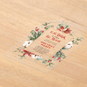 Eat Drink And Be Merry Festic Christmas Frame アクリル招待状 (レイダウン)