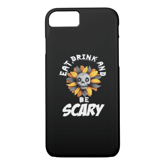 Eat Drink And Be Scared Funny Trendy Case-Mate iPhoneケース (裏面)