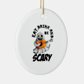 Eat Drink And Be Scared Minimal Clean セラミックオーナメント (右)