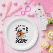 Eat Drink And Be Scared Minimal Clean ペーパープレート (パーティー)