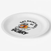 Eat Drink And Be Scared Minimal Clean ペーパープレート (アングル)