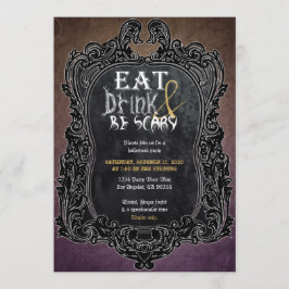 Eat Drink and Be Scary ハロウィンパーティ ヴィンテージ 招待状