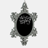 Eat Drink And Be Scary Aesthetic Graphic Trendy スノーフレークピューターオーナメント (左)