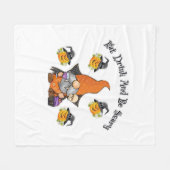 Eat Drink And Be Scary Basic Casual フリースブランケット (正面(横))