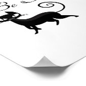 Eat Drink And Be Scary Cat Funny Cute Spooky Hallo ポスター (角)