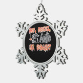 Eat Drink And Be Scary Classic Creative Casual スノーフレークピューターオーナメント (右)