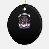 Eat Drink And Be Scary Classic Funny Retro セラミックオーナメント (左)