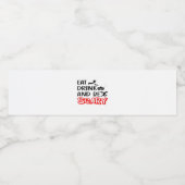 Eat Drink And Be Scary Design Retro Classic ペットボトルラベル (シングルラベル)