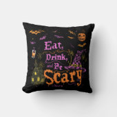 Eat, Drink, and Be Scary | ExDesigner | ハロウィン クッション (正面)