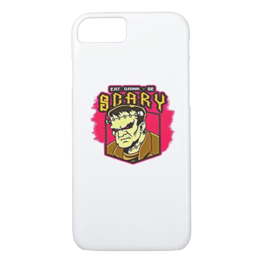 Eat Drink And Be Scary Frankenstein Halloween Crea Case-Mate iPhoneケース (裏面)