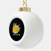 Eat Drink And Be Scary Funny Quote セラミックボールオーナメント (右)