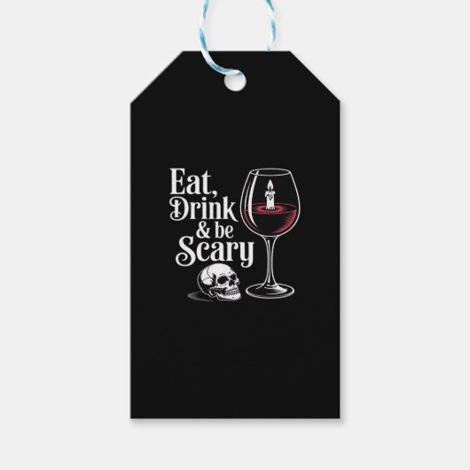 Eat Drink And Be Scary Funny Quote Modern Look ギフトタグ (正面)