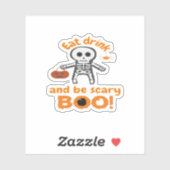 Eat Drink And Be Scary Funny Spooky  シール (シート)