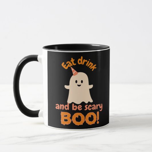 Eat Drink And Be Scary Funny Spooky Gifts For Clas マグカップ (左)