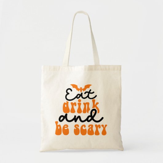 Eat Drink and Be Scary Groovy Retro トートバッグ (正面)