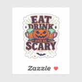 Eat Drink And Be Scary Halloween Design Creative S シール (シート)