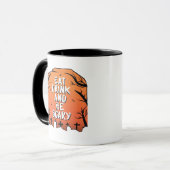 Eat Drink And Be Scary Halloween Design Creative S マグカップ (正面左)