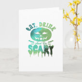 Eat Drink And Be Scary Halloween Light カード (黄色い花)