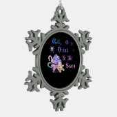 Eat Drink And Be Scary Hexmas Cool Unique Style スノーフレークピューターオーナメント (左)