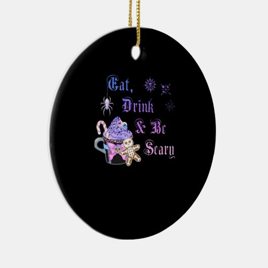 Eat Drink And Be Scary Hexmas Cool Unique Style セラミックオーナメント (右)