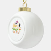 Eat Drink And Be Scary Quote & Retro Classic Desig セラミックボールオーナメント (右)