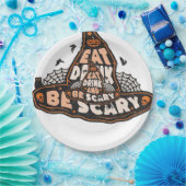 Eat Drink And Be Scary Witch Only Halloween Gift F ペーパープレート (パーティー)