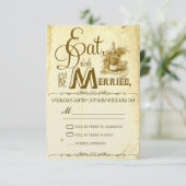 Eat, Drink, and Get Married ヴィンテージ結婚式の出欠確認 出欠カード (スタンド正面)