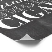 Eat Drink and Smoke Cigars Party Sign ポスター (角)