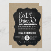 Eat, Drink & Be Marriedのリハーサルディナー招待状 招待状 (正面/裏面)