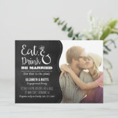 Eat, Drink & Be Married のエンゲージパーティー招待状 招待状 (スタンド正面)