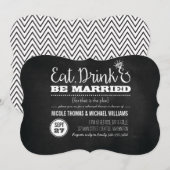 Eat, Drink & Be Married のリハーサルディナーへの招待 招待状 (正面/裏面)