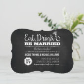 Eat, Drink & Be Married のリハーサルディナーへの招待 招待状 (スタンド正面)