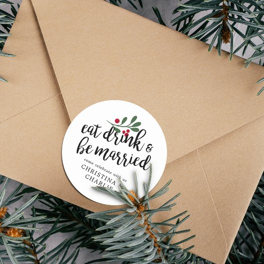 Eat Drink & Be Married - オーダーメイド ラウンドシール