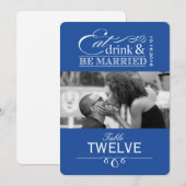 Eat, Drink & be Married - テーブル席札 招待状 (正面/裏面)
